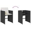 Vidaxl 11-Cz. Garden Furniture Set, With Cushions, Black PE Rattan