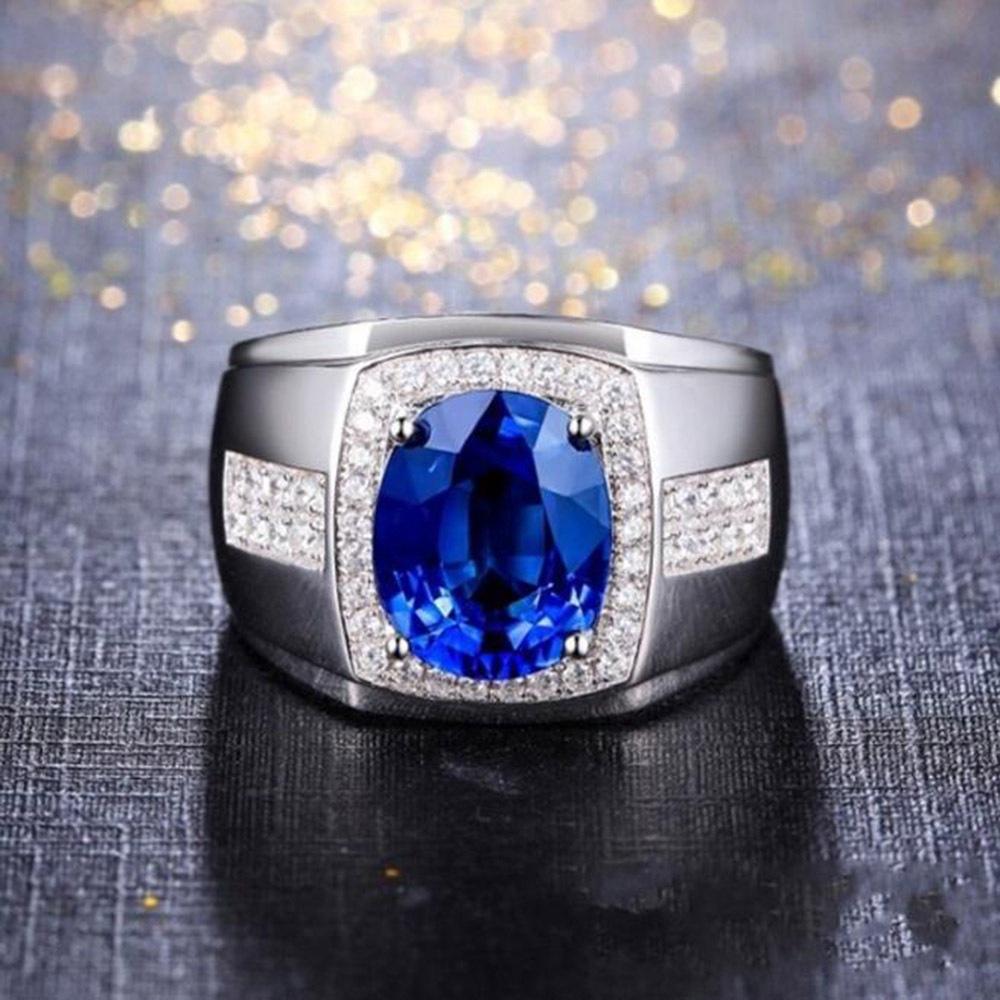 Sapphire Domineering Men's Fashion Jewelry Color Creative Luxury Ring