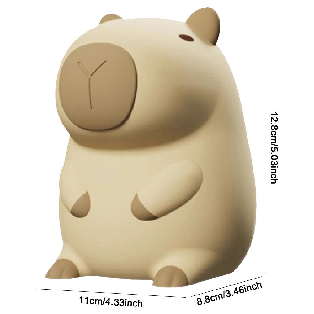 Capybara Night Light Cartoon Pat Light 2 Gear Silicone Sleeping Light USB Charging Nursery Nightlight for Home Bedroom Decor