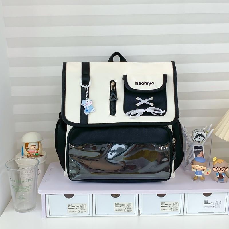 School Style College Backpack With Fabric For Girls Education Use