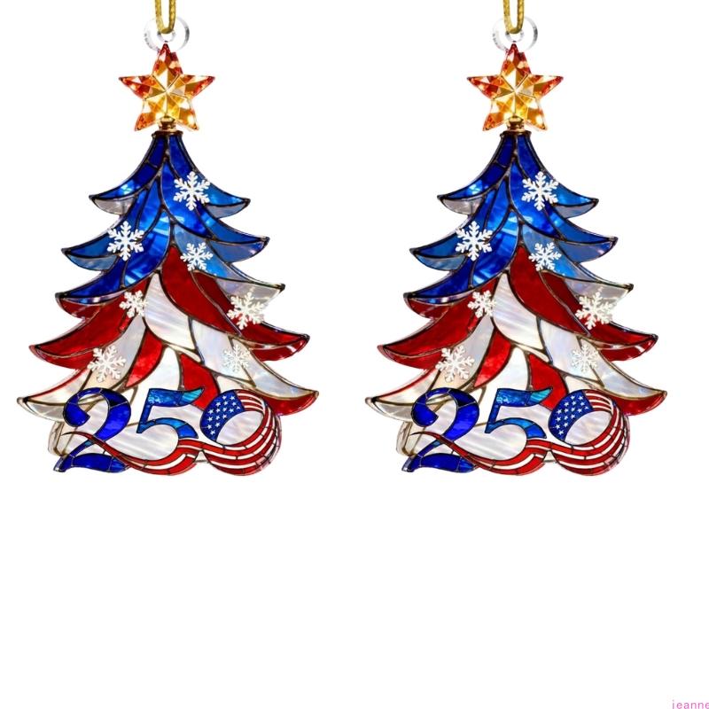 

1pc 250th Anniversary Ornament Shatterproof Acrylic Christmas Tree Decoration For Home Holiday Party