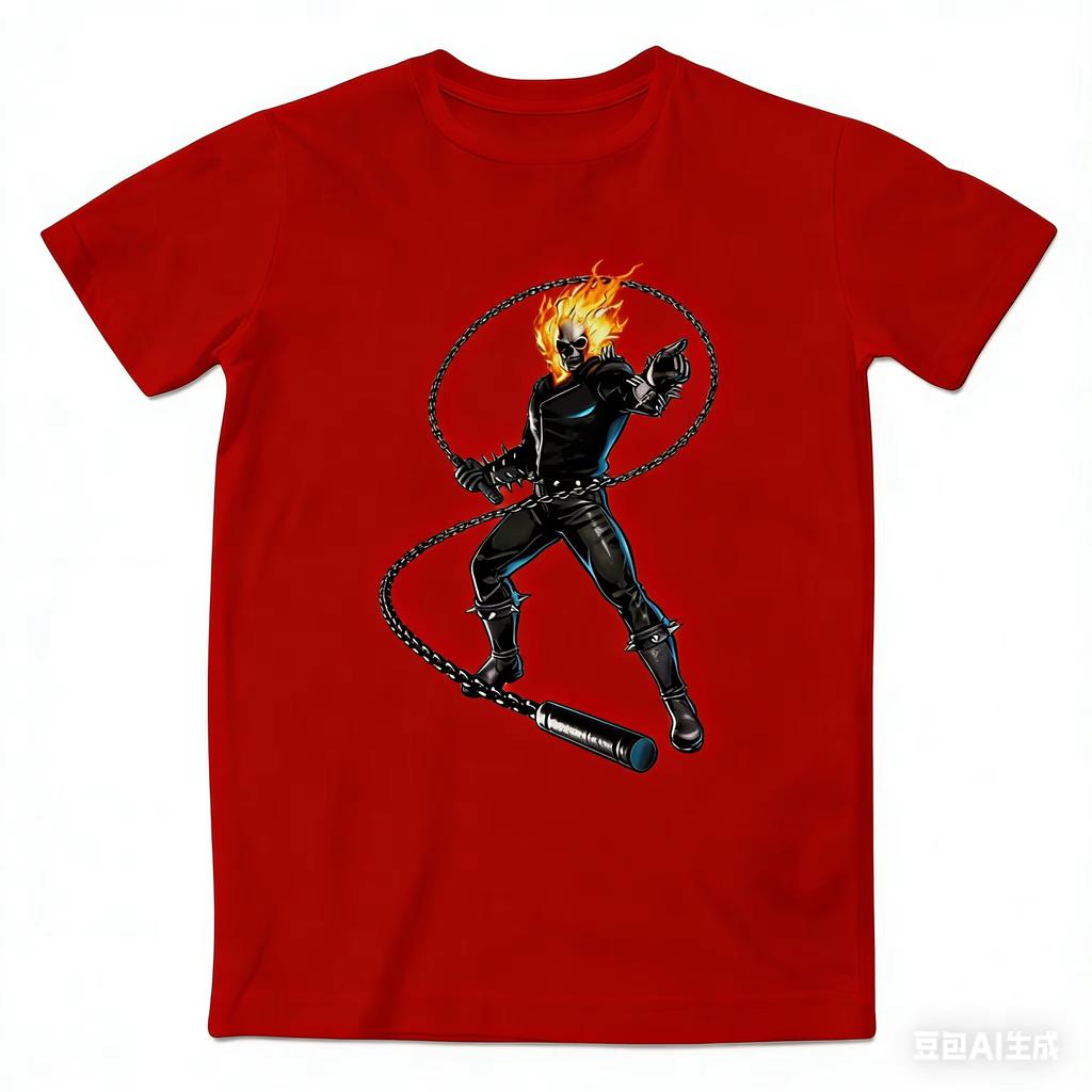 2026 new Marvel Ghost Rider Print TShirt Men Women Casual Cotton Short Sleeve Tee Superhero Fan Apparel High quality