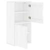 Side Cabinet ODDA White 40x24x79 Cm Solid Pine Wood