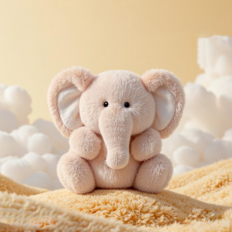 20cm Cute Elephant Plush Soft Doll Cartoon Stuffed Elephant Animal Animal Toy Warm Cozy Children Companion Doll Birthday Gift 20cm