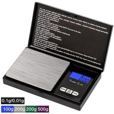 Balança digital eletrônica de bolso, 500g/0.01g, precisão, mini joias, balança de cozinha, luz de fundo, balança digital de grama