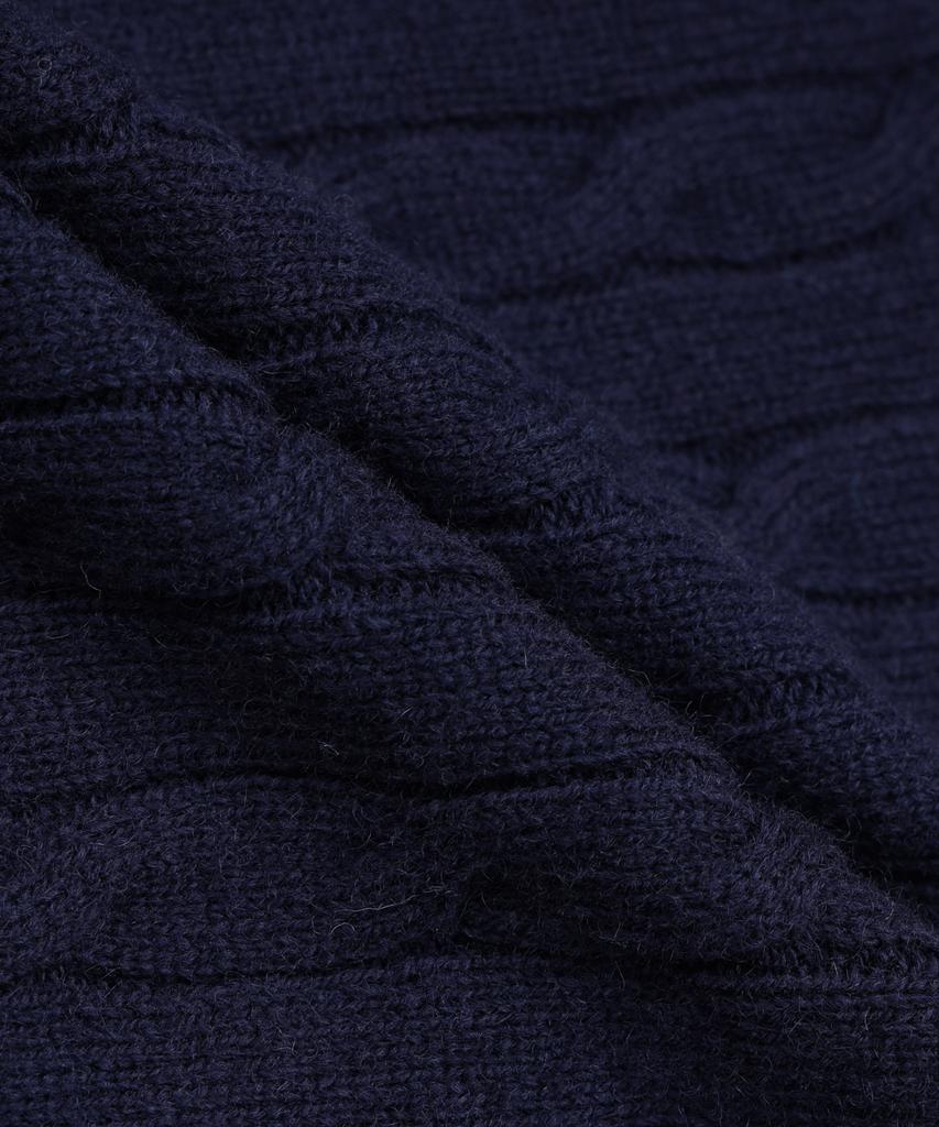 BROOKS BROTHERS Shetland Cable Pullover Sweater (Navy) (Bbwrmog421)
