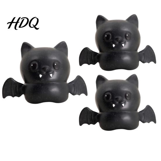 Stress Relief Bat Toy Halloween Glitter Squeeze Ball Soft TPR Slow Rising Fidget Durable for Anxiety