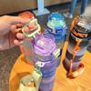 Plastic Straw Cup With Carrying Strap For Office And Travel Use