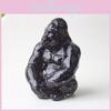 Statue de Gorille en Résine avec Pierres de Cristal Naturelles Pour Décoration de Bureau Cadeau Pour Amis