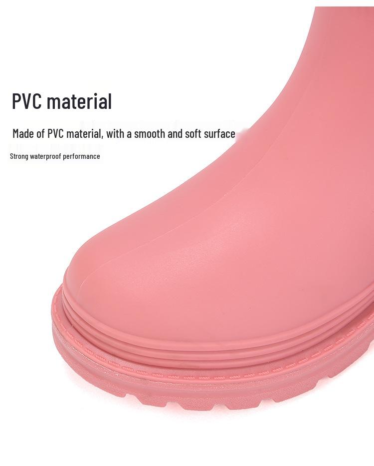 Women's Thickened High-Top Waterproof Rain Boots with Non-Slip Velvet Lining