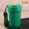 Stainless Steel Vacuum Insulated Travel Mug 450ml With Handle Rope Office Outdoor Commute Men Women