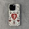 Phone Case For IPhone Air 17 16 Pro Max 15 14 13 12 11 Plus Personality Protective Cover Retro Lucky Love Heart Flower Y2k Funda