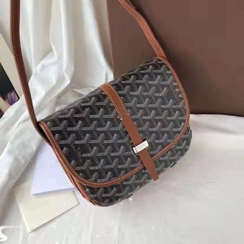 Stylish Unisex Dogtooth Saddle Bag - Versatile Crossbody Messenger