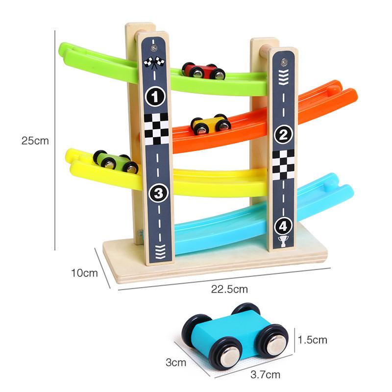 Wooden Inertia Glider Car Toy For Kids Boys And Girls Playroom Fun