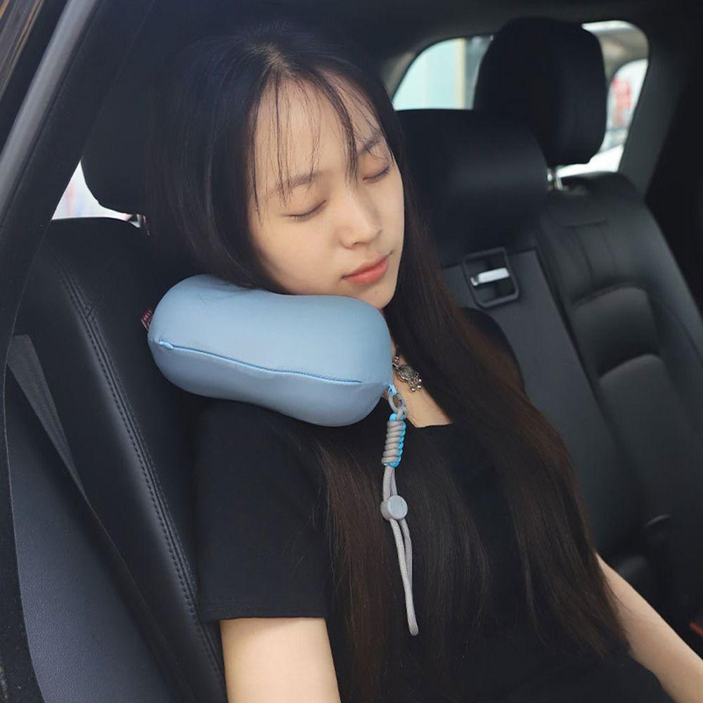 Mini Sleeping Neck Pillow Elasticity U-shaped Pillow Solid Color Slow Rebound Pillow  Men Women