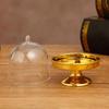 Clear Plastic Dessert Cup Cake Tray Candy Box Cake Plate with Lid Set of 12pcs