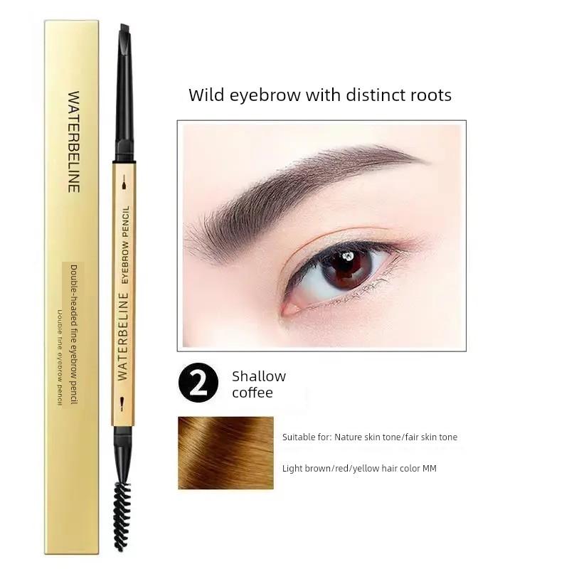 [Buy 1 Get 1 Free] Eyebrow Pencil Long Lasting Waterproof Non-Decolorizing Sweat-Proof Distinct Look Wild Eyebrow Novice Female Official Authentic