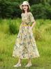 2026 Floral Summer Dress: Beach Style, Short Sleeve, Loose Fit, Cinched Waist, Plus Size.