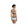 Calvin Klein Ck96 Serie Kleines Quadratisches Buchstabenlogo Besatz Halb Abnehmbarer Schultergurt Kabelloser BH Damenunterwäsche Mondlichtweiß QF7218-100