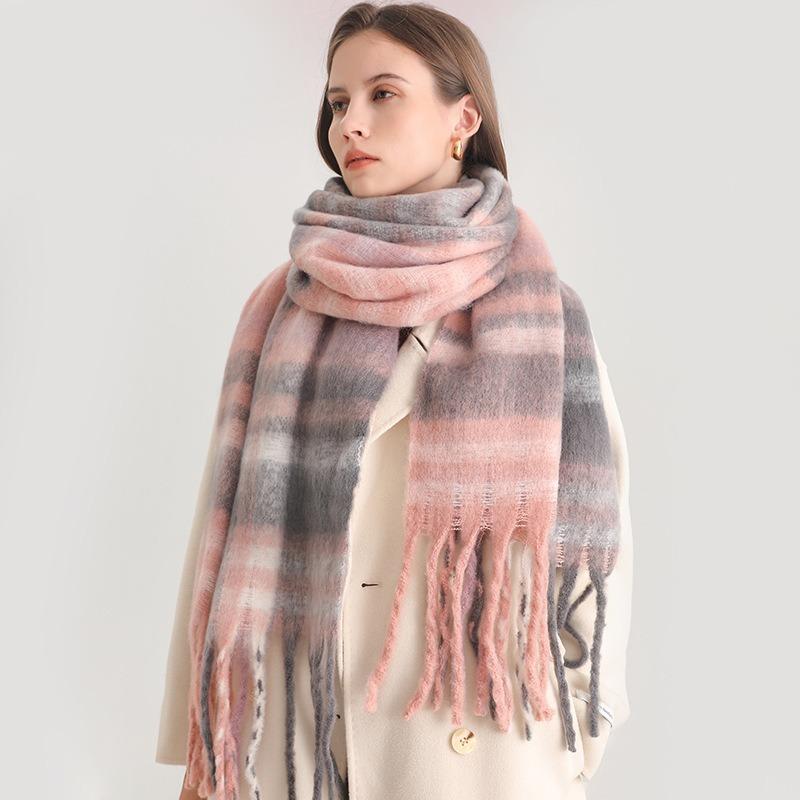 Imitation Cashmere Scarf Winter Warm Shawl Women Popular Tassel Scarves Bufanda Blanket Thickening Student Men Neck Thick XWJ104