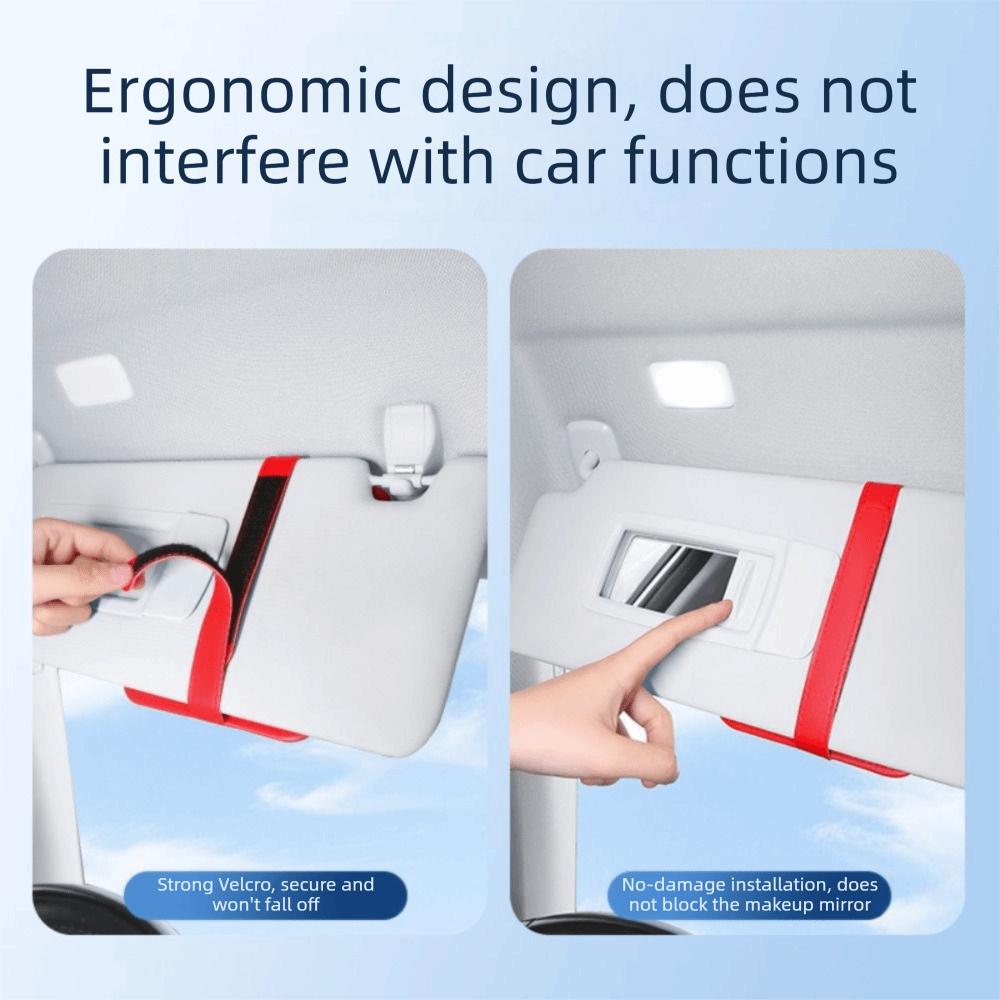 Multifunctional Car Sun Visor Organizer Wear-resisting Car Ticket Holder Eyeglass Stand Bank Card