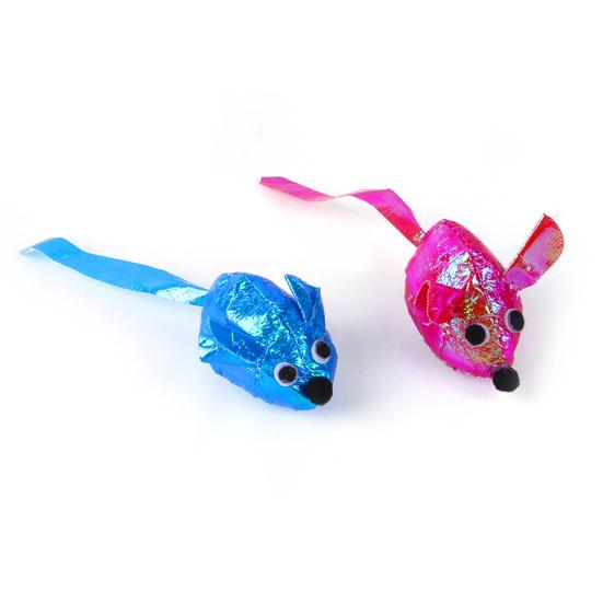 Yousheng Kitten Toy Colored Mice Shape Stress Relief Playing Toy with Catnip Cat Interactive Toy Pet