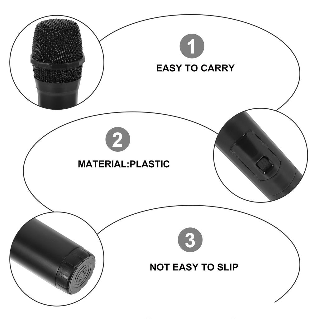 Realistic Microphone Prop Vivid Design Pretend Play Mic for Stage Performance Party Favors Holiday Celebration