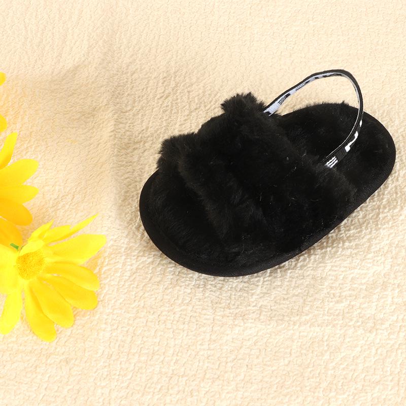 New Elastic Baby Sandals: Furry, Soft-Soled, Perfect for Spring/Summer Walking