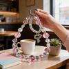 Crystal Cat Keychain Phone Lanyard With Handcrafted Pvc Design For Girls And Boys
