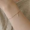 (925 Silver) Spark Cross Bracelet