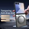 For Magsafe Magnetic Ring Holder Case for Samsung Z Flip7 Flip 6 5 Acrylic Shockproof Kickstand Back Cover for Galaxy Z Flip 7