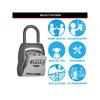 Master Lock 5400e Portable Shackled Combination Key Lock Box (up To 3 Keys)