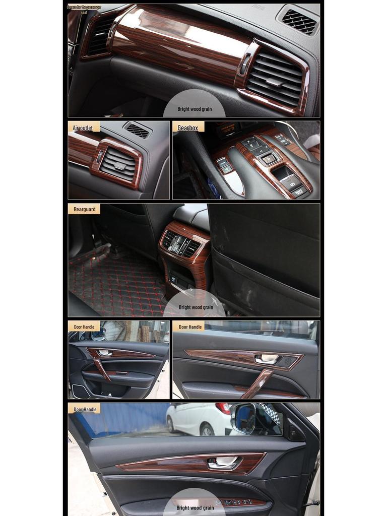 17-20 Avancier Steering Wheel Air Vent Carbon Fiber Peach Wood Interior Trim