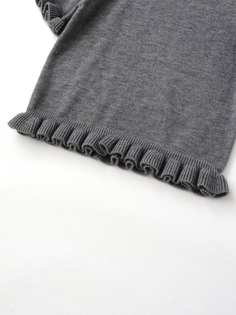 European and American style, new women's clothing, foreign style, short-sleeved laminated decorative knitted sweater 2756130