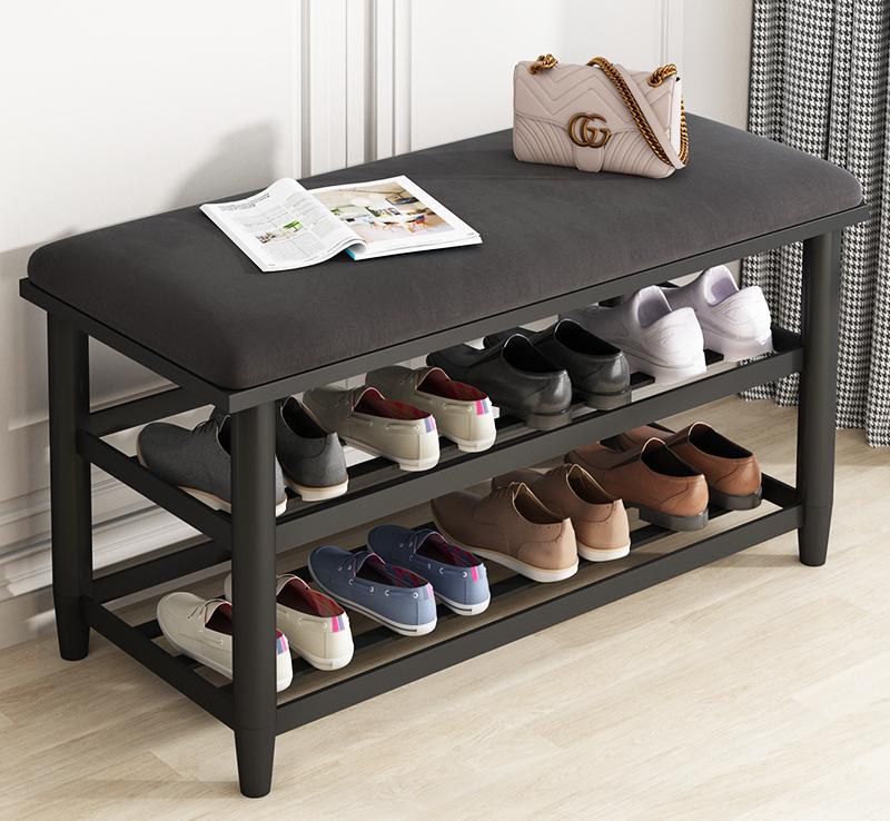 Change shoe stool home door entrance door can sit and wear shoe stool to enter the home shoe cabinet seat stool soft bag
