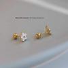 Beixi S925 Silver Small Flower Stud Earrings for Women - Elegant, Versatile Five-Petal Design