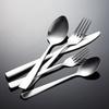 430 Stainless Steel C007 Square Handle Western Food Knife, Fork and Spoon Set Hotel Gift Style Sanded