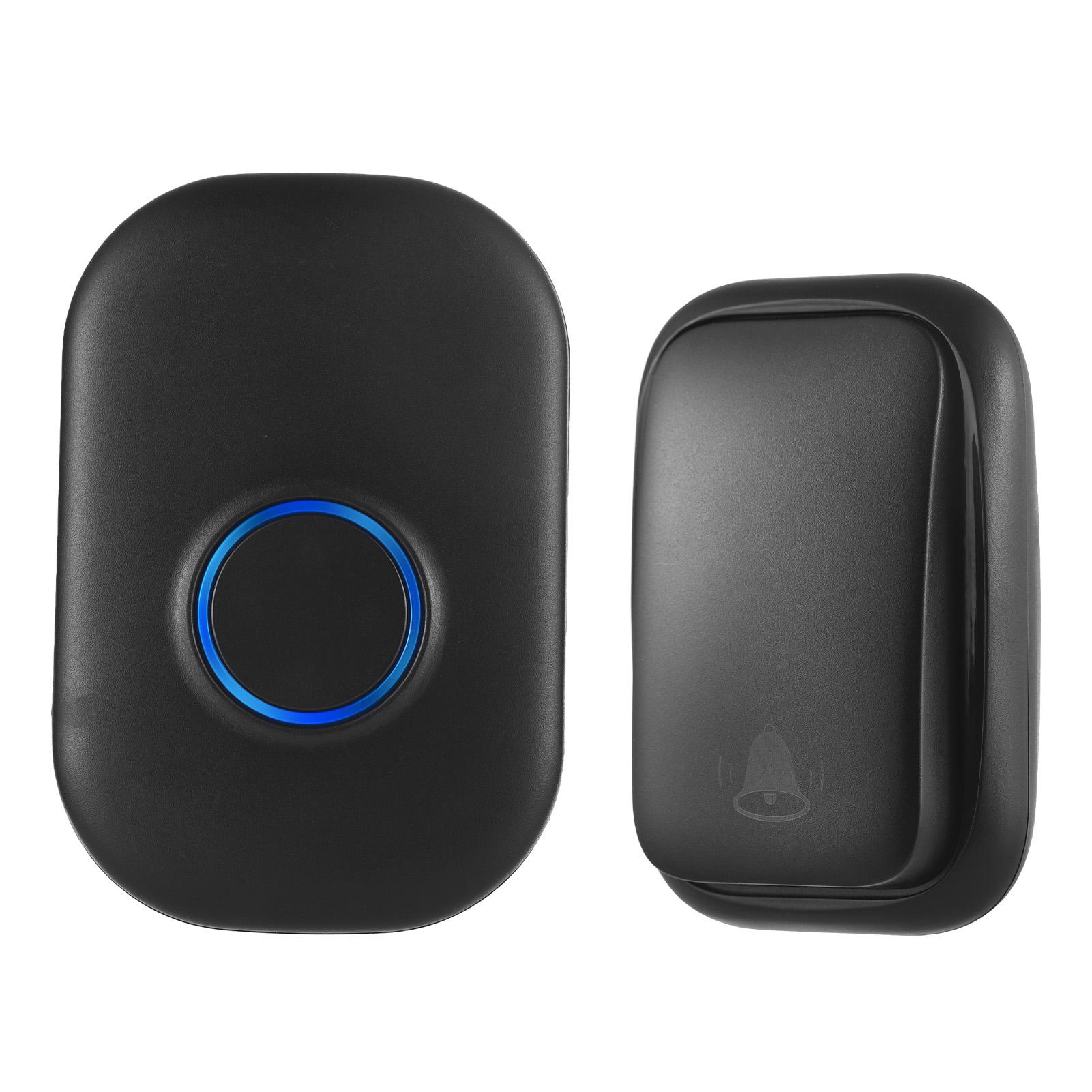 

Беспроводной дверной звонок IP65 Защищенный дверной звонок Портативный комплект дверного звонка с 32 мелодиями 4 регулируемыми уровнями громкости для дома, комнаты EU чёрный