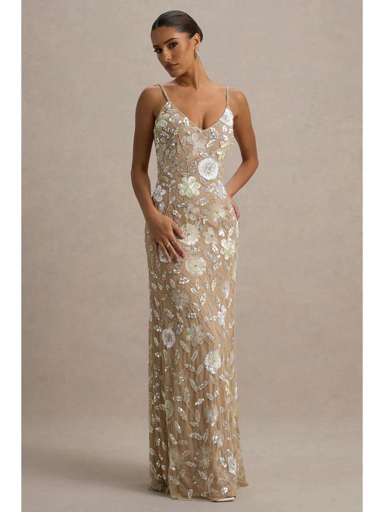 2026 Glamorous Sequin Strapless Fishtail Gown – Women's Sexy Spaghetti Strap Evening Dress
