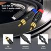 3.28ft Type C to 2RCA Cable, Insert and Play Adapter Cord Y Splitter Wire for Smartphone to Mixers Amplifiers