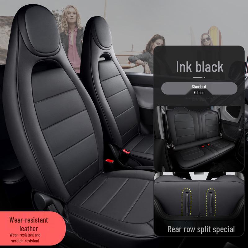 Hongguang Mini Originale Auto Textur Vier Jahreszeiten Vollumfassend 5-Sitzer Leder Sitzbezug