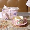 French Style Ceramic Coffee Cup and Saucer Set