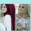 Elegant Fashion Women Long Scarf With Metical Yarn For Stylish Muslim Hijab