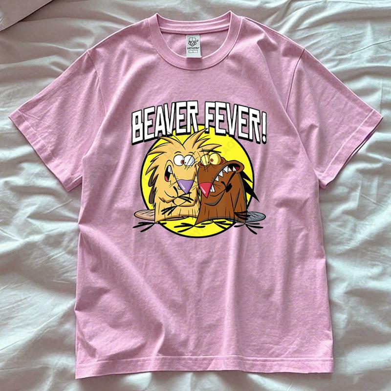 The Angry Beavers Shirt 90s Nostalgic Cartoon Tv Show T-Shirt Daggett and Norbert Graphic Tee Men Woman Cotton Short-sleeve Tops