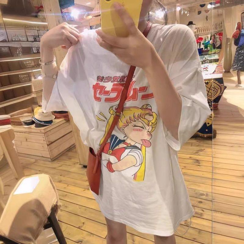 

Extra Large Size 150kg Mid-Length Pure Cotton Short-Sleeved T-Shirt for Women in Summer, Loose Casual Half-Sleeved Top for Fat Girls, Ins Trend White M [Recommendation 40-50kg]