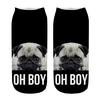Popular Funny Unisex Short Socks 3D Dog Printed Anklet Socks Casual Socks