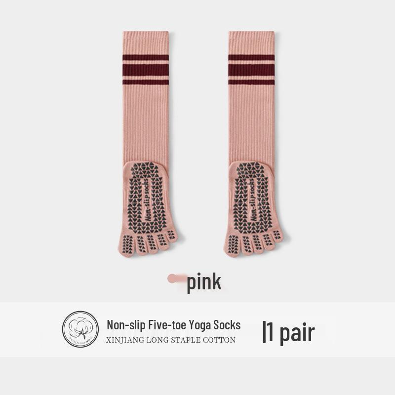 Women's Non-Slip Five-Toe Yoga & Pilates Socks - Professional Cotton Split-Toe Design