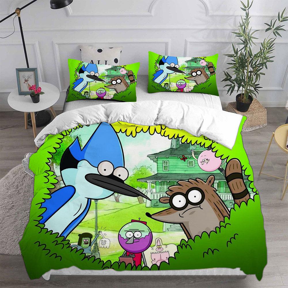 Regular Show Bettwäsche Sets Bettdecke Tagesdecke Bettbezug Kissenbezug 2-3 Teile Sets Kinder Erwachsene Größe