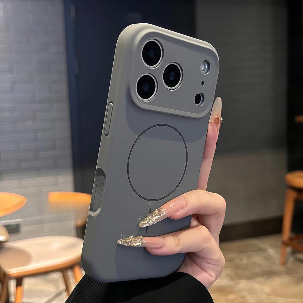 Matte for Magsafe Candy Color Lanyard Case for iPhone 16 17 Pro Max Air 15 14 Plus 12 13 11 Wrist Strap Liquid Silicone Cover
