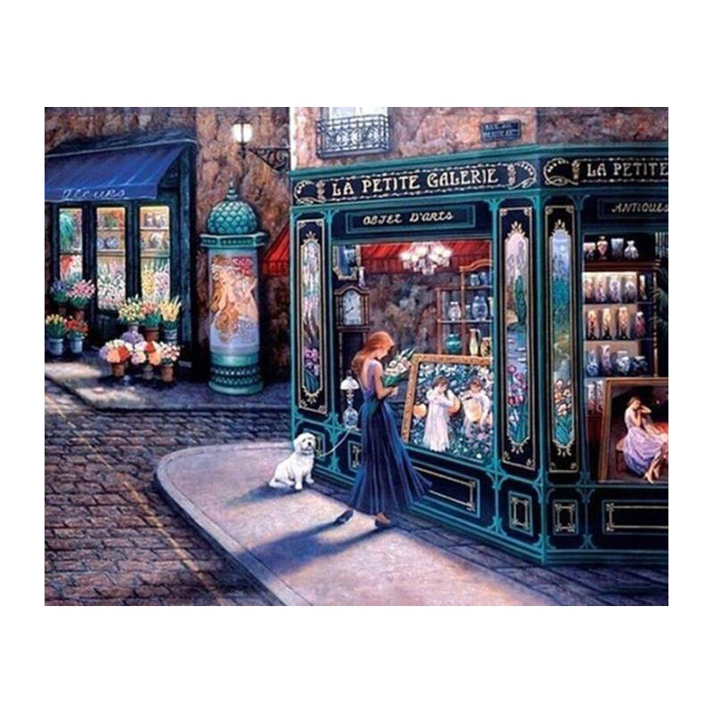 

5D Diy Алмазная картина Придорожный магазин Алмазная вышивка Крестом Домашний декор Подарки ручной работы